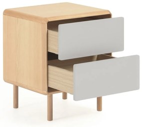 Sivý/v prírodnej farbe nočný stolík Anielle – Kave Home