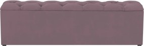 Fialový otoman k posteli s úložným priestorom Kooko Home Manna, 47 × 140 cm