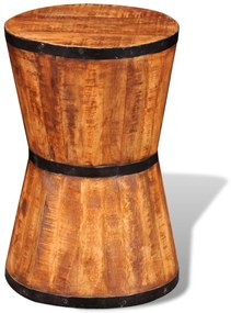 Stolička v tvare presýpacích hodín, surové mangové drevo 241637