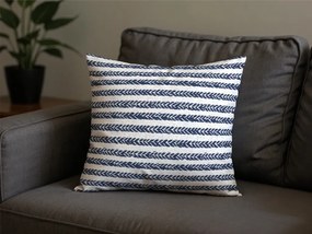 Bavlnená obliečka na vankúš NAVYSTA POLY 45x45 cm, modro-biela