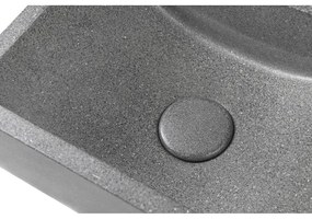 Tmavosivé betónové umývadlo 40x22 cm Crest – Sapho