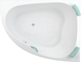 Teiko Asymetrická rohová vaňa SPINELL 160 PRAVÁ 160x125x54 cm / objem: 360 l