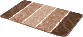 Kúpeľňový koberček MULTI A5019 BROWN CAMEL lístie, hnedý