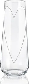 Crystalex GLASS HEART poháre na prosecco 250 ml 2 ks