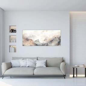 Obraz - Abstrakcia hôr s textúrou mramoru (120x50 cm)