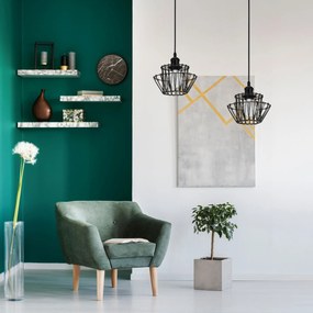 Toolight - Závesné svietidlo 36cm E27 60W APP941-1CP, čierna, OSW-05663