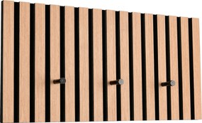XXXLutz VEŠIAKOVÝ PANEL, čierna, dub artisan, 60/30/7 cm Xora - Vešiakové steny - 001234013005
