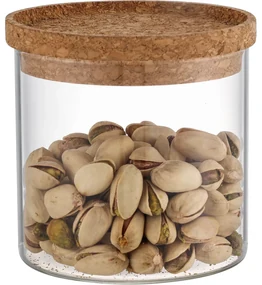 4Home Sklenená dóza na potraviny s vekom Cork, 450 ml, 450 ml