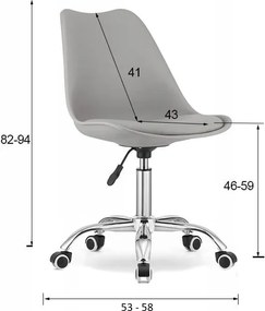 Otočná stolička ALBA bielo - čierna