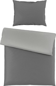 XXXLutz POSTEĽNÁ BIELIZEŇ, flanel, antracitová, sivá, 140/200 cm Fleuresse - Obliečky & plachty - 003273073002