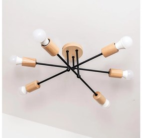 Prisadený luster CAMBRIDGE 6xE27/15W/230V borovica