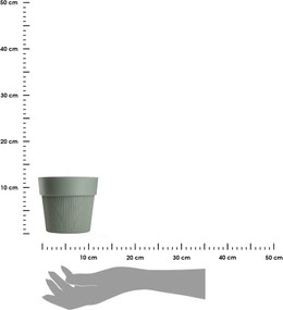 PLASTOVÝ KVETINÁČ SILVA LINE 13X11,5 CM MÄTOVÁ
