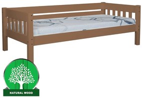 Posteľ Lucas 90x200 borovica morená dub