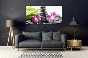 Obraz plexi Kamene zen kúpele orchidea 120x60 cm