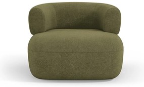 Zelené kreslo z textílie buklé Jenny – Micadoni Home