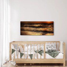 Obraz - Vlny pri pobreží (120x50 cm)