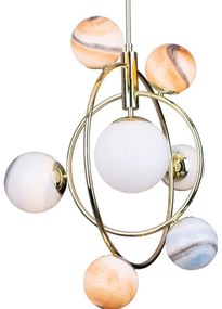 MAXLIGHT P0378 - Luster na tyči COSMOS 7xG9/40W/230V zlatá