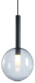 Závesné svietidlo Niko, 1x transparentné sklenené tienidlo, (fi 20cm), b