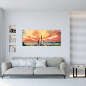 Obraz - Maľované mesto (120x50 cm)