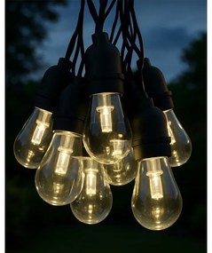 LED vonkajšia dekoratívna svetelná reťaz 10xLED/0,15W/230V 3,8 m IP44 čierna