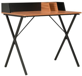 vidaXL Stôl čierny a hnedý 80x50x84 cm