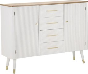 Komoda Matera 117 cm biela/hnedá