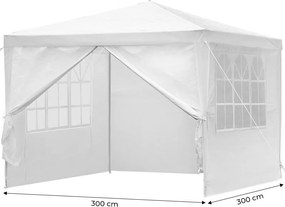 Skladací záhradný párty stan ELYPSO 3x3 m biely