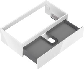 Mexen Orio, kúpeľňová skrinka 90 cm, 1 zásuvka, biela lesklá, 91A10-09023-1-BF00