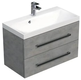 Kúpeľňová skrinka s umývadlom SAT Cube Way 80x53x40 cm betón CUBE280ZBE, 1 ks