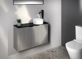 Sapho Sapho, LATUS X umývadlová skrinka 78,8x50x22cm, dub strieborný, LT110-SET03