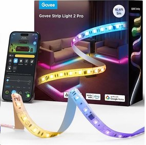 Govee - LED RGBWWIC Stmievateľný pásik Strip Light 2 Pro 5m Wi-Fi Matter