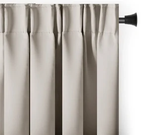 Béžový zatemňovací termo záves 140x245 cm Pleat – Restilo