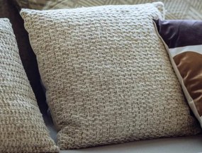 Dekoračný vankúš Cushion Elliot 45x45 cm, pletený béžový%