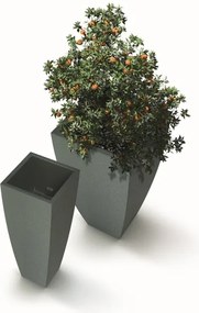 Kvetináč Moodas Square High 40 cm čierny granit