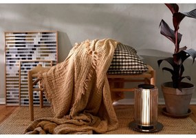 Béžový pléd na dvojlôžko 240x260 cm Reloved - JUNA