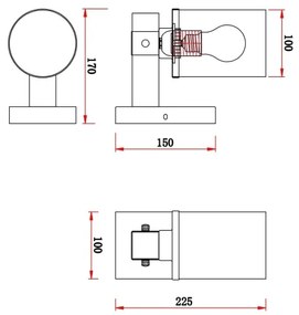Globo 15555W - Nástenná lampa LILA 1xE27/60W/230V