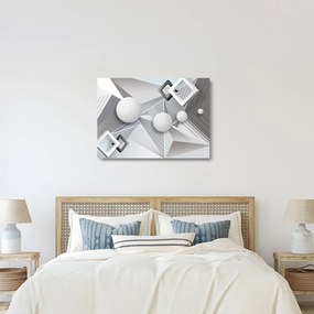 Geometrický abstraktný sklenený obraz (70x50 cm)