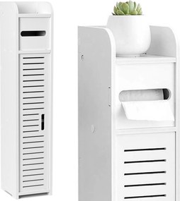 Kúpeľňová skrinka s držiakom toaletného papiera IBIZA - biela