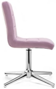 LuxuryForm DESIGN Stolička TOLEDO VELUR na striebornom kríži - levanduľa