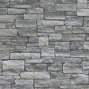 Vliesové tapety na zeď Wood´n Stone 95871-1, kámen skladaný šedo-hnědý, rozměr 10,05 m x 0,53 m, A.S.Création