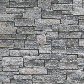 Vliesové tapety, kameň sivo-hnedý, Wood´n Stone 958711, A.S. Création, rozmer 10,05 m x 0,53 m