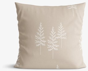 Goldea bavlnená obliečka na vankúš - severské stromčeky 45 x 45 cm