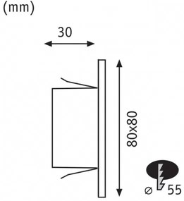 Paulmann 93093 - LED/1,2W Schodiskové svietidlo EDGE 230V
