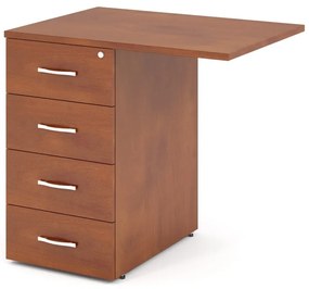 Kontajner Impress 4-zásuvkový - k stolu Impress (73 cm), tmavý orech