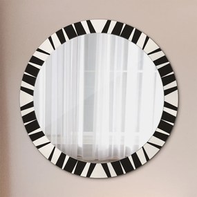 Okrúhle ozdobné zrkadlo na stenu Geometria abstrakcie fi 80 cm