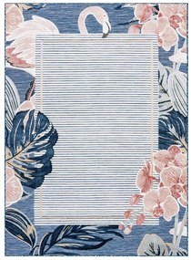 Kusový koberec Botanic 65240 Flamingo navy – na von aj na doma, 117x170, modrá, chodba / predsieň, Dywany Łuszczów