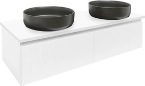 Kúpeľňová skrinka s krytom SAT Evolution 118x30x44,8 cm biela matná SATEVO120WMD