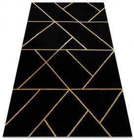 Koberec EMERALD exkluzívne 1012 glamour, štýlový geometrický čierna / zlato Veľkosť: 200x290cm