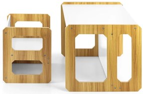 Detský stôl Stella 3v1 naturálny so stoličkou