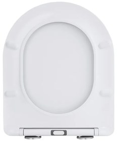 Gamma Magro, toaletné WC sedátko 438x361mm z duroplastu s pomalým zatváraním, biela, GMA-MAGRO